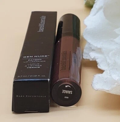 Bareminerals Gen Nude Patente Lacouer Labial Savage 0.12 fl Nuevo En Caja  Foto 1 de 4