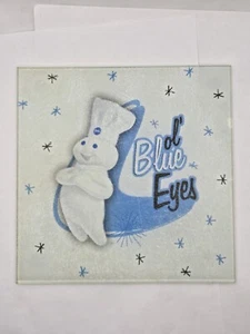 Pillsbury Doughboy Tempered Glass Hot Plate ol’Blue Eyes Trivet 7" x 7" - Picture 1 of 8
