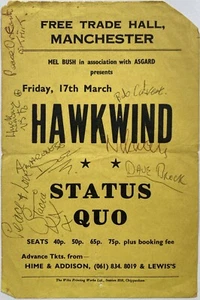Status Quo Konzert Poster - Free Trade Hall, Manchester 1972 - 12"x8" Nachdruck - Bild 1 von 1