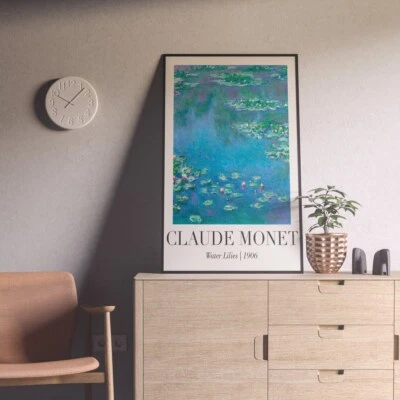 Claude Monet Water Lilies Wall Art poster Choose your Size - Image 1 of 2