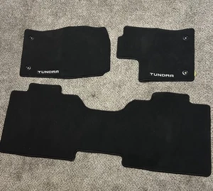 2022-2025 Toyota Tundra Floor Mats Set BLACK Crewmax OEM CARPET PT919-34220-20 - Picture 1 of 8