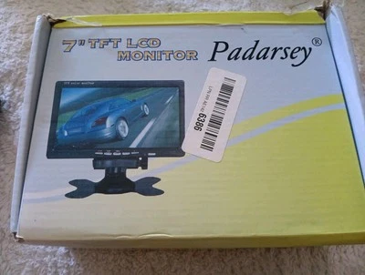 Padarsey 7" TFT HD LCD Monitor for Car Rearview Cameras - Image 1 of 3