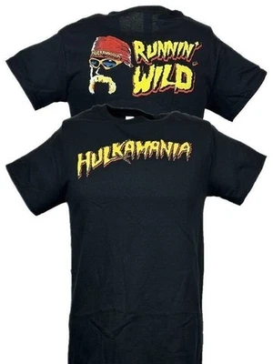 Camiseta negra para hombre Hulk Hogan Running Wild Hulkamania Foto 1 de 4