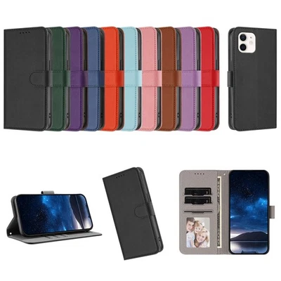 Case For iPhone 5 6 7 8 Plus SE XR XS Max 11 12 Magnet Wallet Flip Leather Cover - Image 1 of 4
