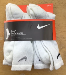 NIP 6 Pack Boy’s NIKE CREW SOCKS Size L New - Picture 1 of 2