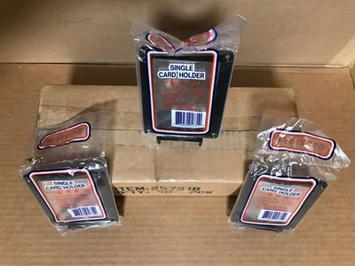 (57) PROTECTO 4-Screw Black Border Screwdown Card Holders Recessed Ultra Clear - Image 1 of 2