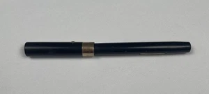 VINTAGE 1920s SHEAFFER BLACK & GOLD 14K Nib AUTOGRAPH FLAT TOP FOUNTAIN PEN - Picture 1 of 11