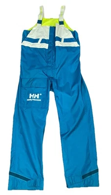 Usado en Excelente Condición Helly Hansen Hombres L Baberos de Vela Azul Ropa de Trabajo Mono de Esquí 31” Entrepierna Foto 1 de 4