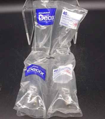 4 Pack, Sylvania 40 Watt  Lamps Decor Candelabra Base Light Bulb 13571 Clear B10 - Image 1 of 4