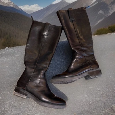 Botas de Equitação Sofft Samantha Feminina 8.5 Couro Preto Zíper Traseiro Western Casual - Imagem 1 de 4