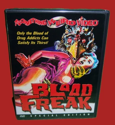NEW RARE OOP SOMETHING WEIRD VIDEO BLOOD FREAK SPECIAL EDITION MOVIE DVD 1972 - Image 1 of 2