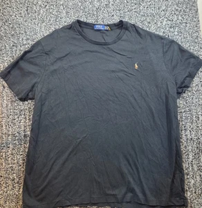 Polo Ralph Lauren Mens Custom Classics Crew Neck T-Shirt Black 2XL Flesh - Picture 1 of 8