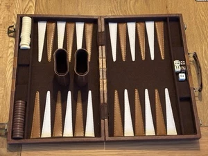 juego backgammon vintage en estuche - Imagen 1 de 7