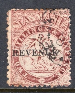Tasmania 2/6d St George and Dragon overprinted REVENUE - Imagen 1 de 2