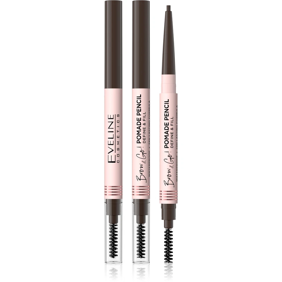 Eveline Brow & Go Waterproof Pomade Eyebrow Pencil Define & Fill - Dark Brown - Image 1 of 1