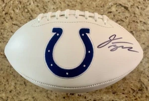 JONATHAN TAYLOR signed AUTOGRAPHED INDIANAPOLIS COLTS WHITE PANEL FOOTBALL w/COA - Bild 1 von 4