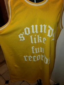RARE Billie Eilish Yellow "Sounds Like Fun Records" Blank XL Jersey  - Picture 1 of 4