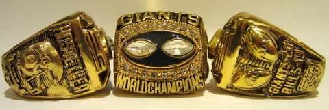 1990 New York NY Giants Super Bowl Champions Championship Replica Ring Cover
