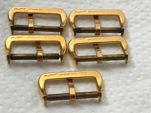 Set of 5 Vintage Gold Filled 40s Swiss 16mm Buckles - Picture 1 of 4