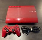 Ps3 Super Slim 500gb Red Console Tested W/ Controller God Of War Edition