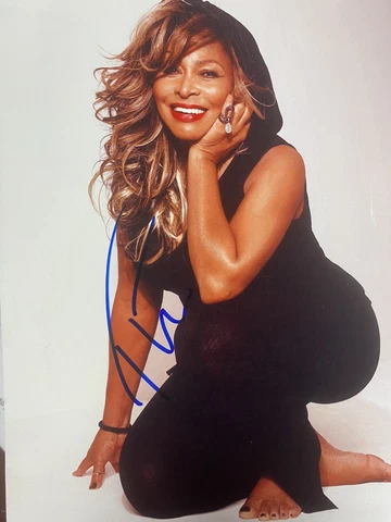 TINA TURNER - Hand Signed 10x8 Photo W/COA Cover