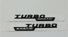 Black TURBO 4MATIC Letters Emblem Badge Badges Emblems for Mercedes AMG