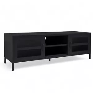 Metall Sideboard TV Regal Manchaster 150cm x 45cm x 50cm schwarz - Bild 1 von 6
