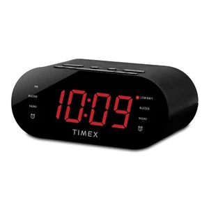 Timex Alarm Clock for Bedroom with FM Radio and USB Charger - Black - Picture 1 of 6