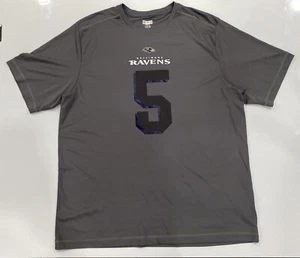 Baltimore Ravens Shirt TX3 COOL  Lightweight Football NFL #5 Joe Flacco Size 2XL - Picture 1 of 5