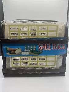 Vintage Decorative Wooden Spice Rack With Jars & Labels New - Picture 1 of 12