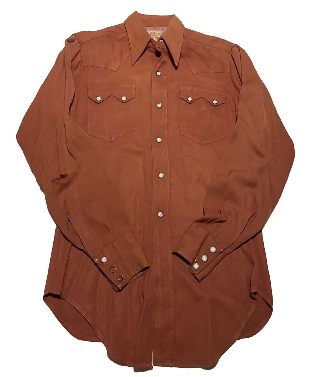 Gabardine Long Sleeve Western Vintage Casual Shirts for Men Gabardine Long Sleeve Western Vintage Casual Shirts for Men