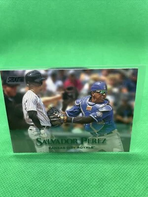 2019 Topps Stadium C lub Red Foil #198 Salvador Perez Kansas City Royals - Image 1 of 2
