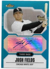 2007 Topps Finest Josh Fields #162 RC Blue Refractor Auto /299 Chicago White Sox