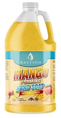 Repuesto de jabón de manos espumoso Bastion - perfumado con mango - medio galón (64 oz_ Foto 1 de 4