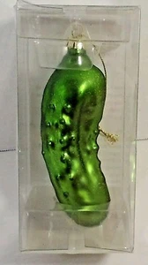 Adorno de Vidrio Encurtido 4 pulgadas Plástico Caja de Regalo Nuevo - Imagen 1 de 5