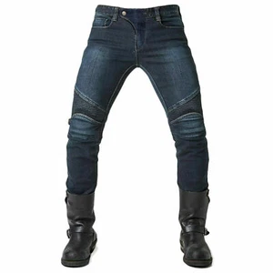 Motorcycle Jeans Trousers Lined With Aramid CE Protective Biker Armour Denim - Picture 1 of 3