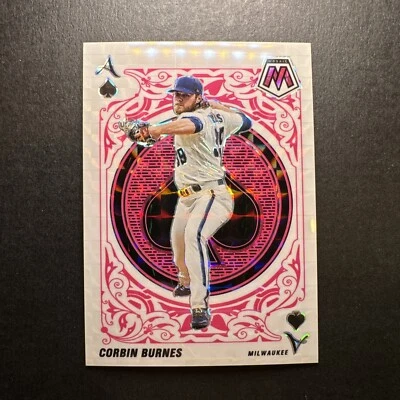 2022 Mosaic Baseball Aces Pink /10 Corbin Burns Milwaukee Brewers. No. A - 11 - Image 1 of 4