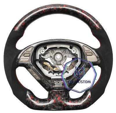 КОВАНЫЙ руль из углеродного волокна для INFINITI g37g25 G37X с красными хлопьями - Изображение 1 из 4