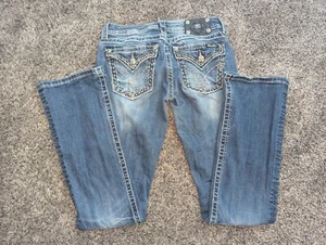 MISS ME Jeans size 29 Blue Bootcut Low Rise Vintage Y2k Denim Pants - Picture 1 of 9