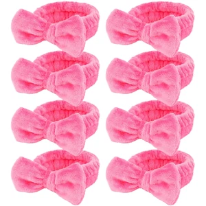 Spa Headband for Washing Face 8 Pack Rose Red Skincare Headbands for Women Girls - Picture 1 of 13