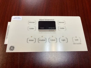 GE Refrigerator Dispenser Interface, Beige, Overlay only, for WR55X10563, New - Picture 1 of 2