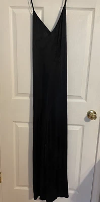 Victoria's Secret атласный Jacquard белье комбинезон новый с Ярлыками Sz M черный широкие ноги сексуальный - Изображение 1 из 4