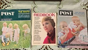 3 vtg saturday evening post sept 1964 july 1965 1 redbook jan 1965 full magazine - Picture 1 of 8
