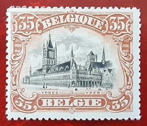 BELGIUM 1915 35c MH Daily Hall Tower Mi 121A Scott 116 VF 6017 - Picture 1 of 2