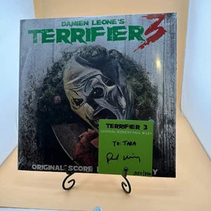 *SEALED* Terrifier 3 movie soundtrack score vinyl record SIGNED Paul Wiley card - Picture 1 of 2