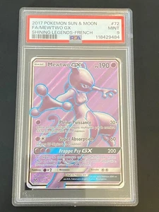CARTE POKEMON MEWTWO GX 72/73 PSA 9 ULTRA RARE SL3,5 LEGENDES BRILLANTES - Imagen 1 de 10