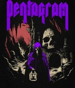 Pentagram Shirt American Heavy Metal Band Doom Metal Black T-Shirt-Large - Picture 1 of 1