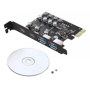 4 Port USB 3.0 PCI-Express Extension Card 2*USB-A 2*USB-C USB 3.2 GEN1 5Gbps - Zdjęcie 1 z 10