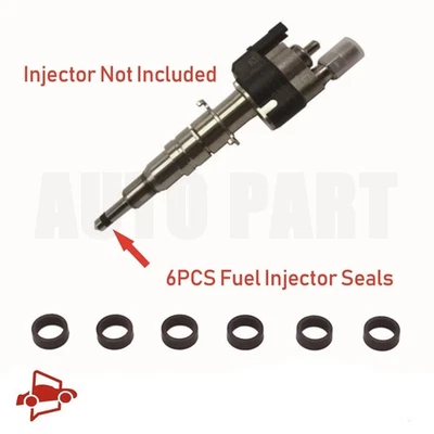 6x Sellos de inyector de combustible para BMW N63 N54 135 335 535 550 335xi 535i 535xi X6 Z4 Foto 1 de 4