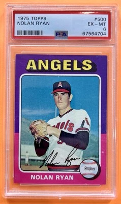 NOLAN RYAN  1975 #500 Topps   PSA 6 EX-MT NEWLY Graded California Angels ⚾️🔥 - Image 1 of 2